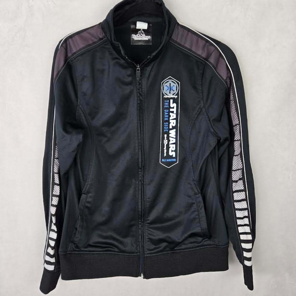 Star Wars Run Disney 2017 The Dark Side Half Marathon Track Jacket M‎ 13.1 Black